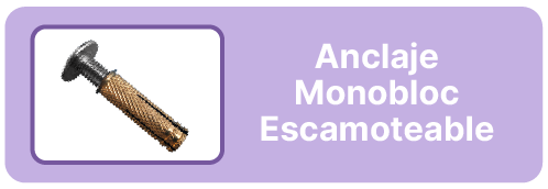 Tornillo Anclaje monobloc escamoteable